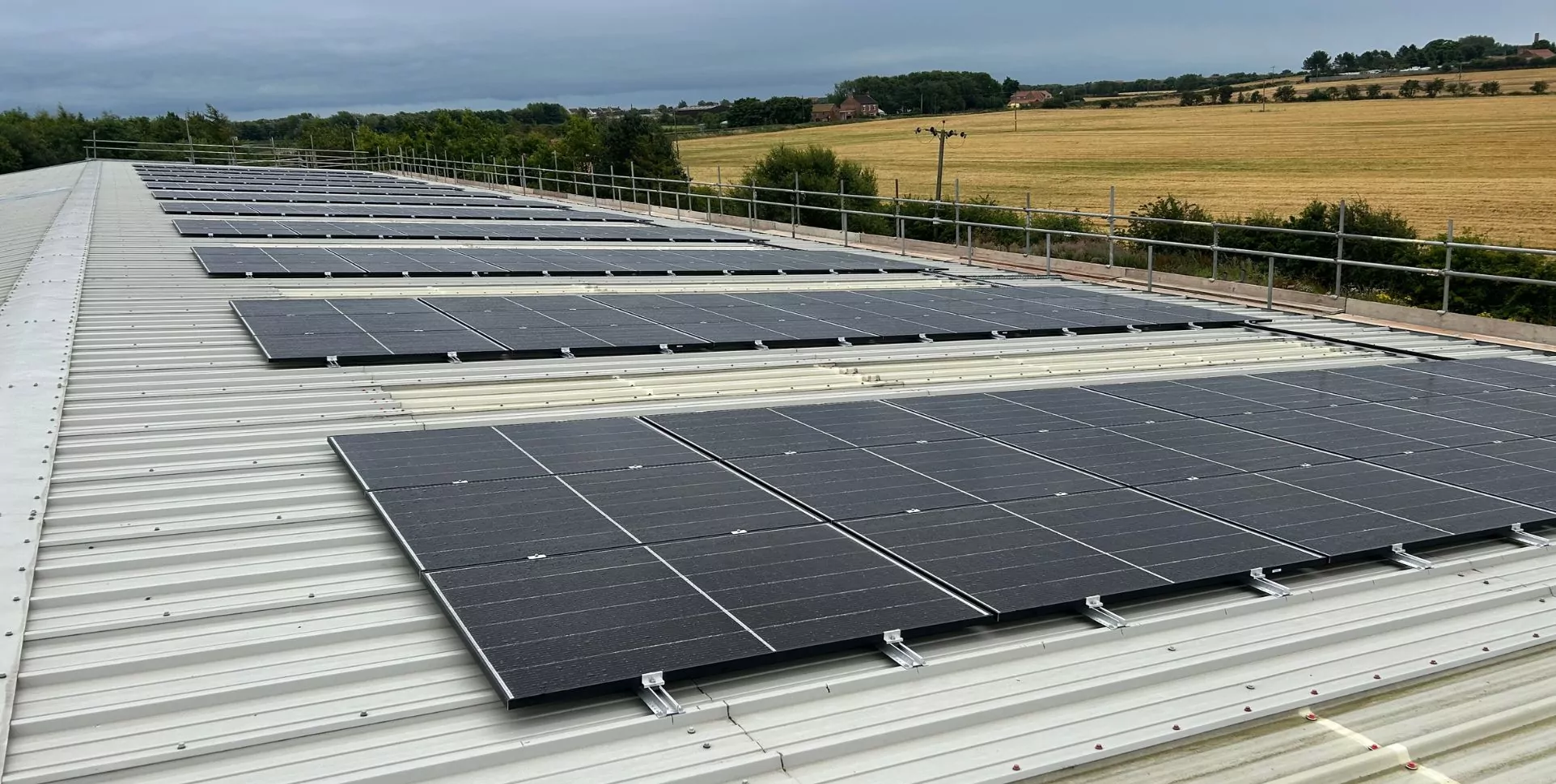 Solar Panels on top of factory roof